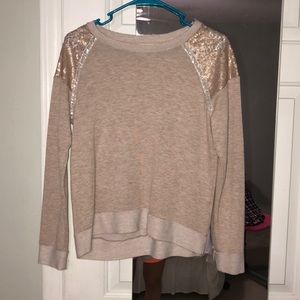 Sweater with Sequined Shoulders